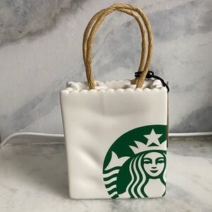 New Starbucks ceramic gift card holder, ornament or decor tote bag 2018